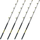Portable Fishing Pole 4 Pack Fishing Pole 80 Wide 2 Speed Reel and Fishing Rod Combo 130-160lb Blue Marlin Tournament Fishing Trolling Rod Easy to use