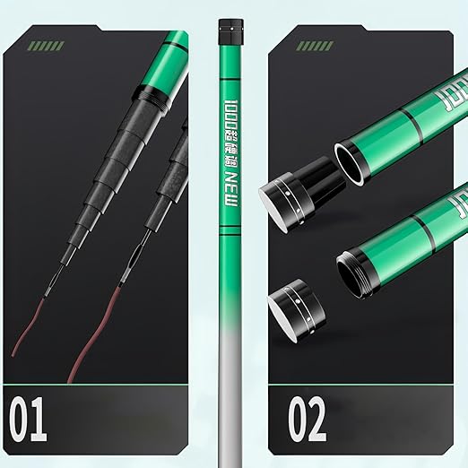 Carbon Fiber Telescopic Fishing Rod Portable Fishing Pole Ultra-Light and Ultra-Hard 19 Tuned Casting Rod for Reservoirs, Lakes and Many Other Waters (8-16M(16m)