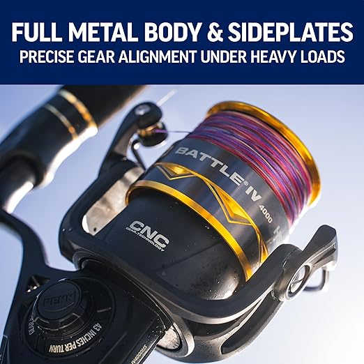 PENN Battle IV Spinning Reel and Fishing Rod Combo